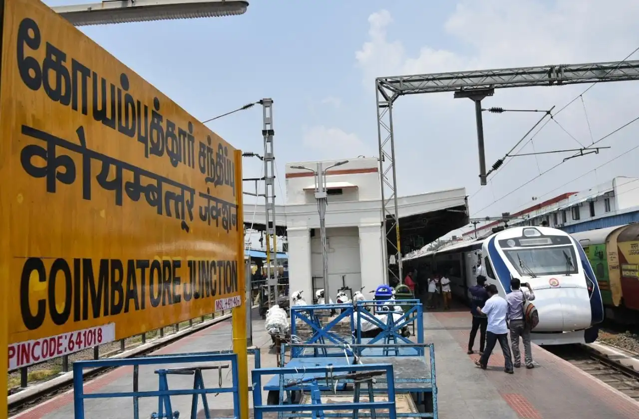 vande bharat trial run between chennai and coimbatore junction successful